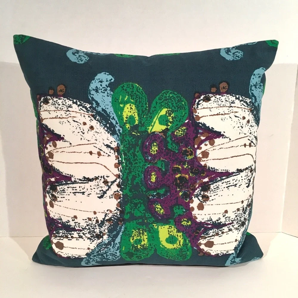 Vintage NOS Butterfly Pillow w Down and Feather Insert